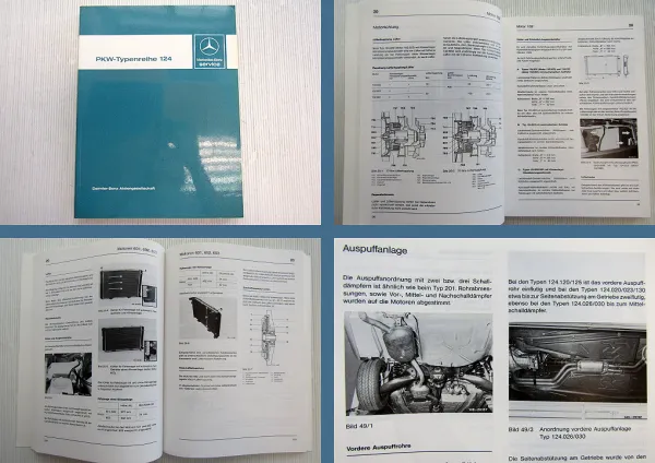 Mercedes Benz W124 E-Klasse 200 230 250 260 300 E + D Werkstatthandbuch 12/1984