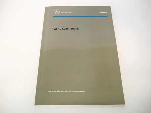 Mercedes Benz W124 500E V8 Einführungsschrift Werkstatthandbuch Schulung 1991