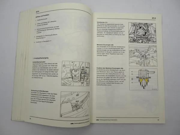 Mercedes Benz W124 500E V8 Werkstatthandbuch Reparatur Schulung 1991