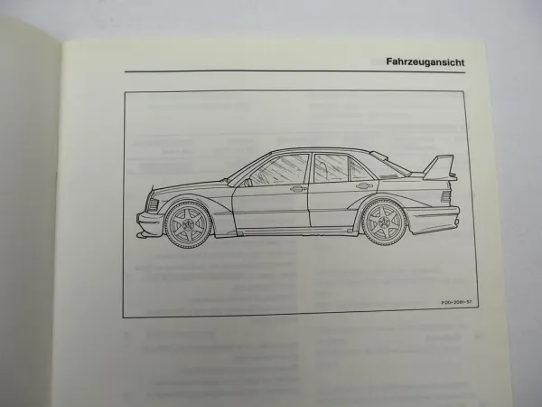 Mercedes Benz W201 190E 2.5-16 Sport Evolution II Einführungsschrift 1990