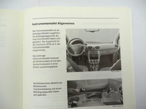 Mercedes-Benz Werkstatthandbuch Neuerungen A-Klasse Typ 168 Schulung 2001