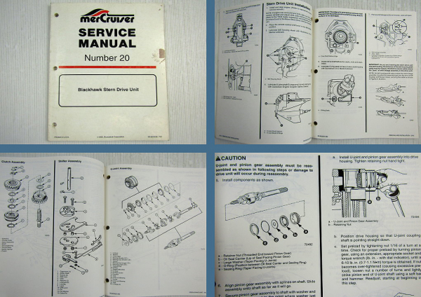 Mercruiser Blackhawk Stern Drive Unit Service Manual 1992
