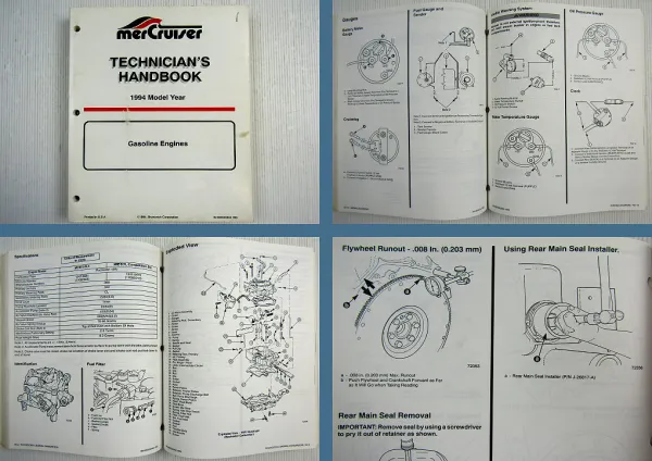 Mercruiser Gasoline Engines Model Year 1994 Technicians Handbook