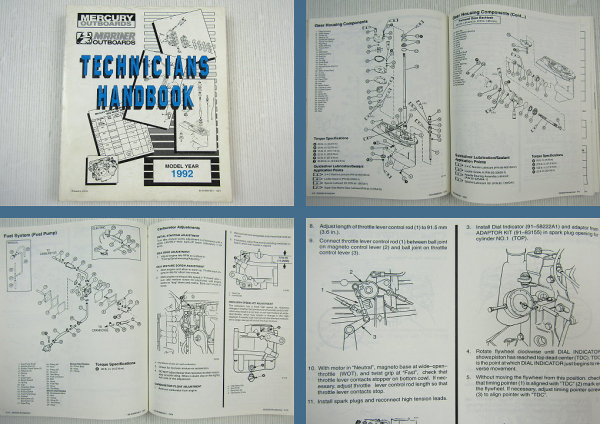 Mercury Mariner 2.5 15 20 50 75 100 115 135 175 275 Technicians Handbook 1992