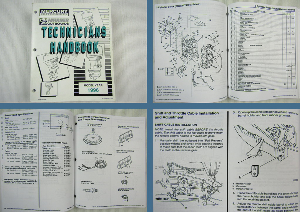 Mercury Mariner 2.5 15 20 75 100 115 135 175 200 225 Technicians Handbook 1996