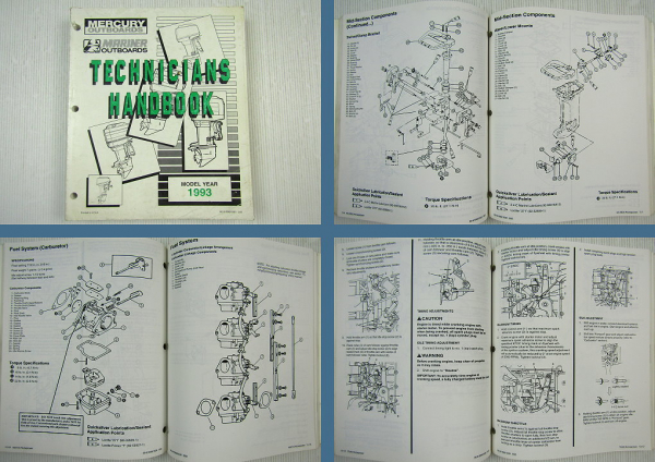 Mercury Mariner 2.5 15 20 75 100 115 135 175 225 275 Technicians Handbook 1993