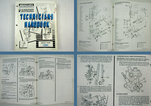 Mercury Mariner 2.5 15 20 75 100 115 135 175 225 275 Technicians Handbook 1994