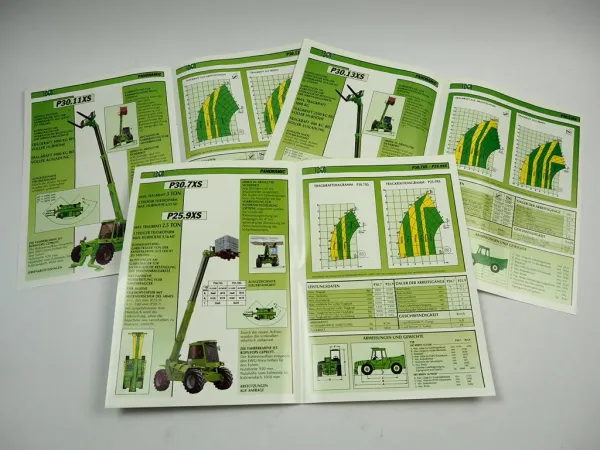 Merlo Panoramic P 25.9 30.7 30.11 30.13 XS Teleskopstapler 3x Prospekt 1990er J.