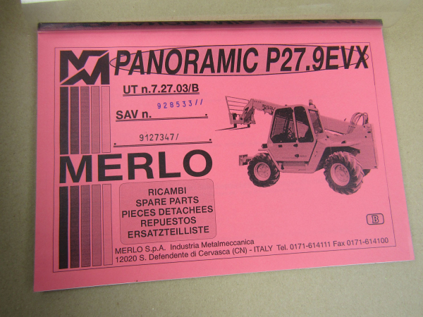 Merlo Panoramic P27.9 EVX Stapler Bild-Ersatzteilkatalog Ersatzteilliste 90er Ja