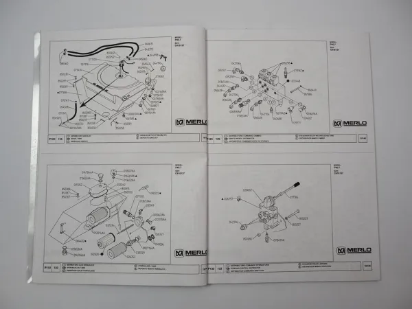 Merlo Panoramic P40.7 Teleskoplader Ersatzteilliste Spare Parts List Ricambi
