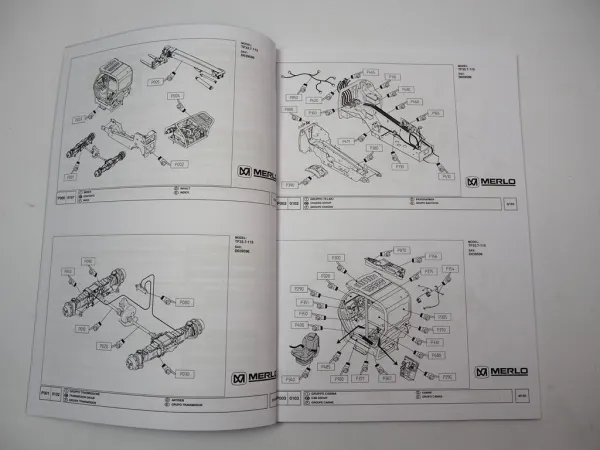 Merlo TF33.7 115Teleskop Stapler Ersatzteilliste ca. 2020