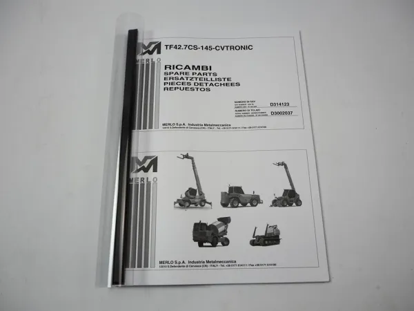 Merlo TF42.7 CS 145 CVtronicTeleskop Stapler Ersatzteilliste ca. 2023