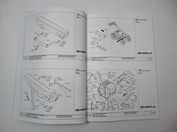 Merlo TF42.7 CS 145 Teleskop Stapler Betriebsanleitung Ersatzteilliste 2023