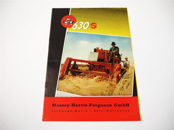MF Massey Harris Ferguson MD630S Mähdrescher Prospekt 1958