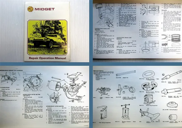 MG Midget Repair Operation Manual 1975 Werkstatthandbuch in englisch