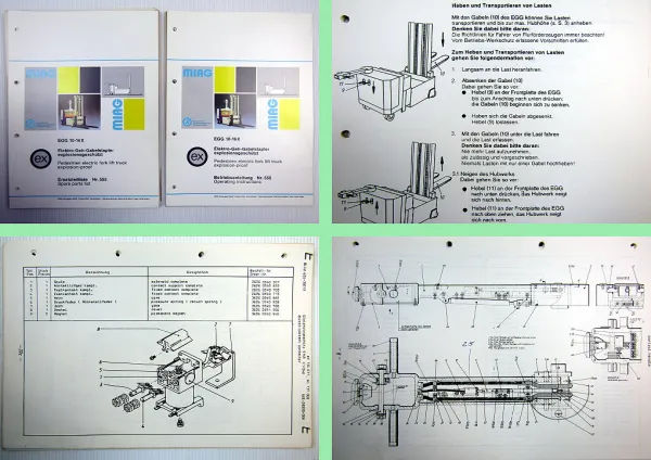 Miag EGG 10 - 16 X Stapler Betriebsanleitung Ersatzteilliste
