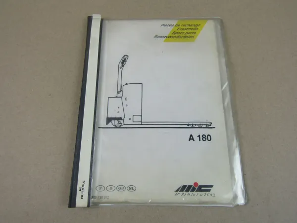 MIC A180 Hubwagen Instructions Parts List Betriebsanleitung Ersatzteilliste 90er