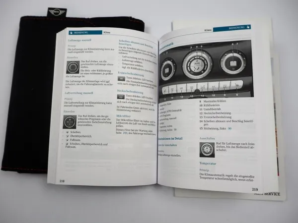 Mini Clubmann Betriebsanleitung Bedienungsanleitung 2022 Bordmappe Deutsch