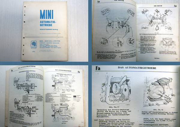 Mini Typ 8AH Automatikgetriebe Werkstatthandbuch Nachtrag 1966