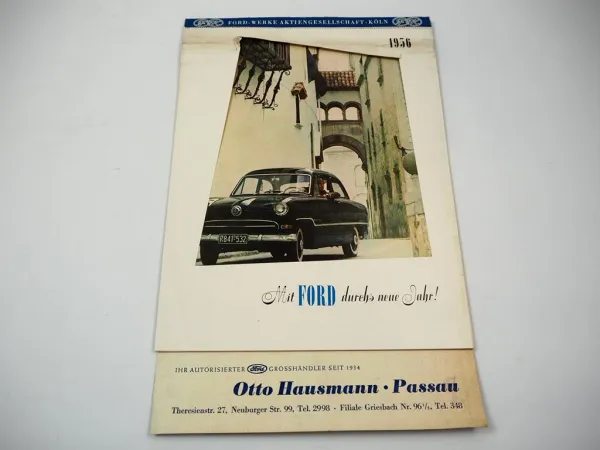 Mit Ford durch das neue Jahr Kalender 1956 Modelle Taunus 15M 12M FK1000
