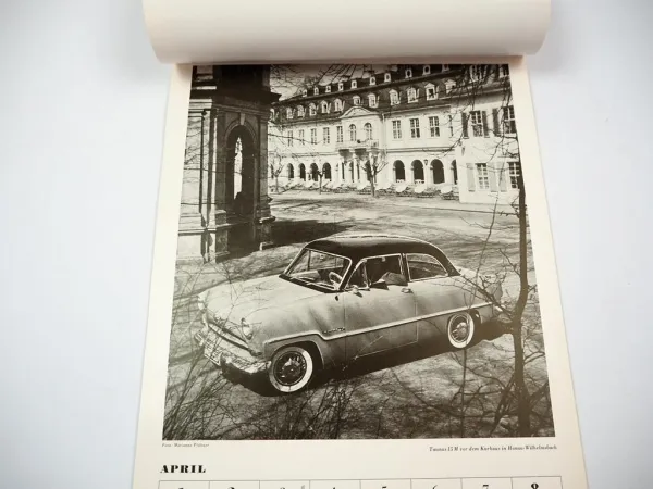 Mit Ford durch das neue Jahr Kalender 1956 Modelle Taunus 15M 12M FK1000