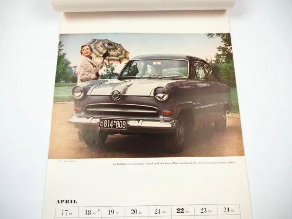 Mit Ford durch das neue Jahr Kalender 1956 Modelle Taunus 15M 12M FK1000