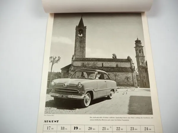 Mit Ford durch das neue Jahr Kalender 1956 Modelle Taunus 15M 12M FK1000