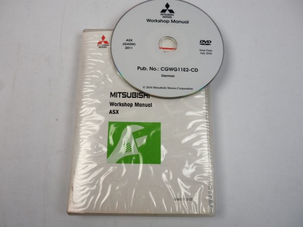 Mitsubishi ASX GAOW 2011 Werkstatthandbuch Reparaturanleitung DVD