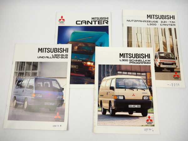 Mitsubishi Canter L300 LKW Kleinbus 4x Prospekt 1990 bis 1997
