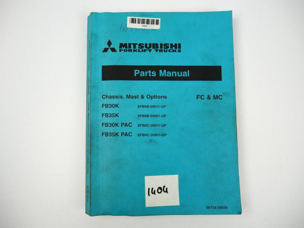 Mitsubishi FB 30 35 K PAC Forklift Trucks Parts Manual Ersatzteilliste 2005
