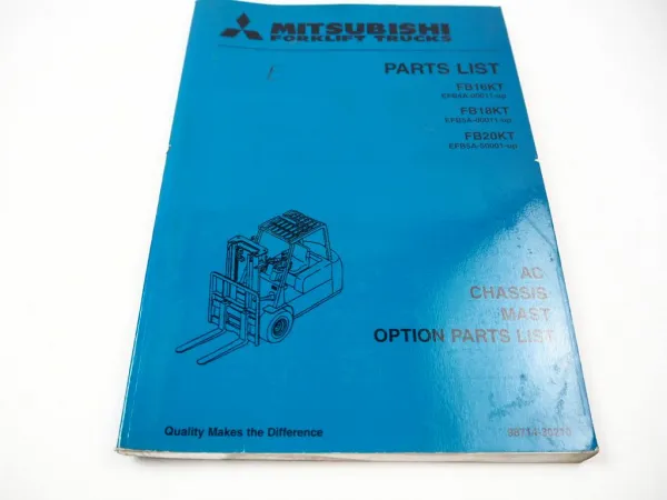 Mitsubishi FB16 18 20 KT Forklift Truck EFB4A/5A Parts List Ersatzteilliste 2000