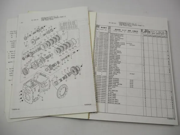 Mitsubishi FD 35 40 45 50C 50 Lift Truck EF19B/28A Parts List Ersatzteilliste 97