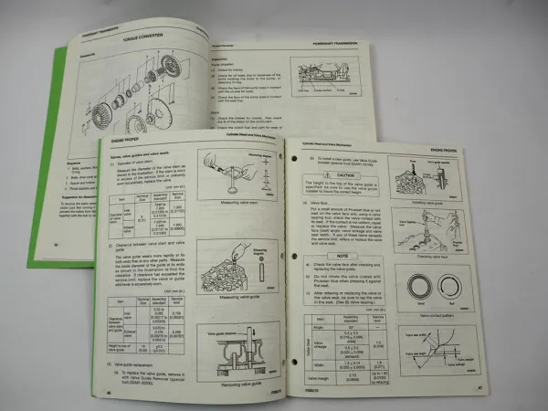 Mitsubishi FD 60 70 Forklift S6S Diesel Engine Service Manual Parts List 1994