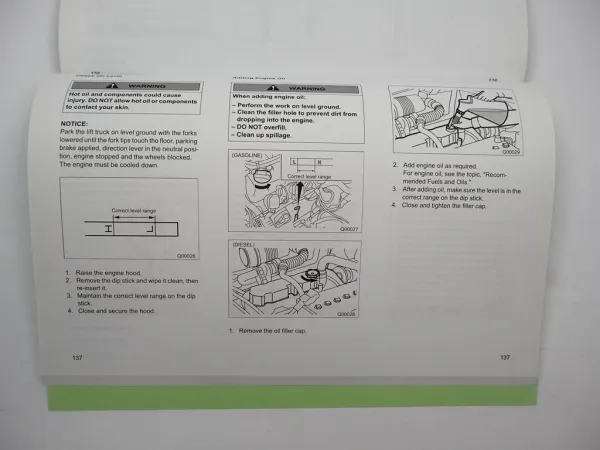 Mitsubishi FG FD 15 18 20 25 30 35 N Forklift Operation Maintenance Manual