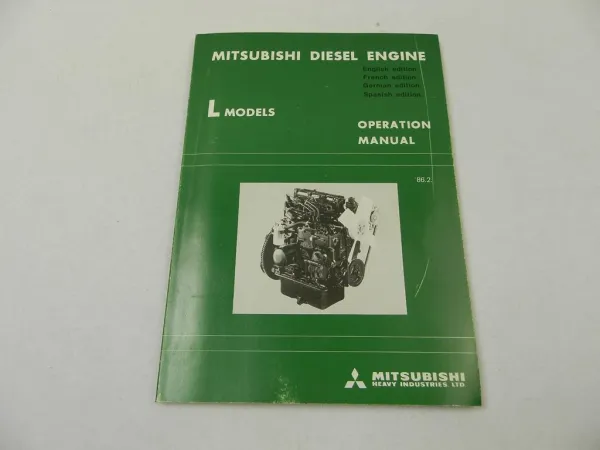 Mitsubishi L2A L2C L2E L3A L3C Motor Betriebsanleitung 1986 Operation Manual