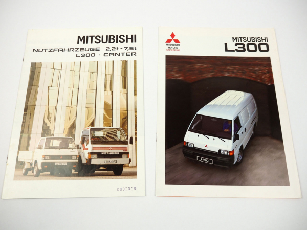 Mitsubishi L300 Canter Kastenwagen Kipper Pritschenwagen 2x Prospekt 1989/98
