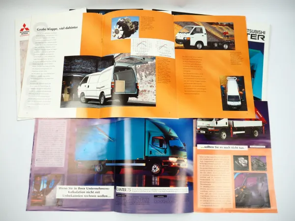 Mitsubishi Nissan LKW Canter L300 Cabstar Atleon 16x Prospekt 1980/2000er Jahre