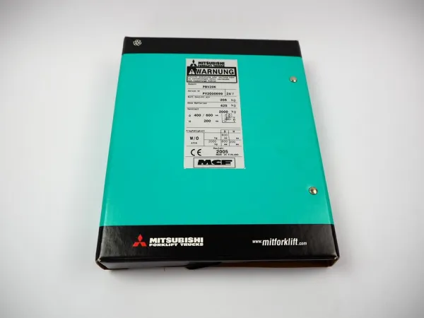 Mitsubishi PBV20K Hubwagen Betriebsanleitung Ersatzteilkatalog Schaltplan 2005