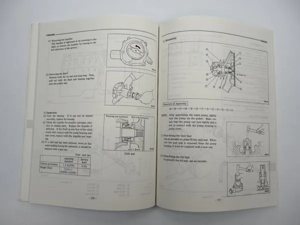 Mitsubishi S6E S6E2 Diesel Engine for FD 35 40 45 50 Forklift Service Manual 1988
