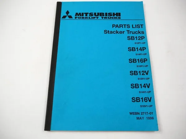 Mitsubishi SB12 14 16 P/V Stucker Truck abP1 V1 Parts List Ersatzteilliste 1996