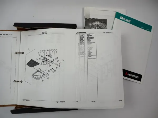 Mitsubishi SBD16K Hubwagen Betriebsanleitung Ersatzteilkatalog Schaltplan 2005