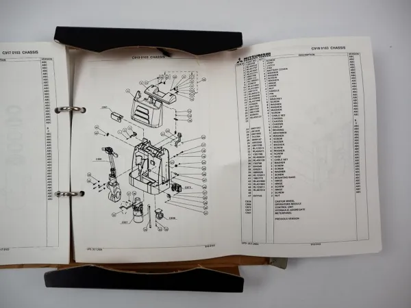 Mitsubishi SBP12K Forklift Parts List Hubwagen Ersatzteilliste Schaltplan 2004