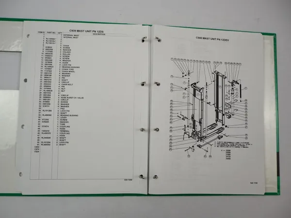 Mitsubishi SBP12K Hubstapler Betriebsanleitung Ersatzteilliste Schaltplan 2004