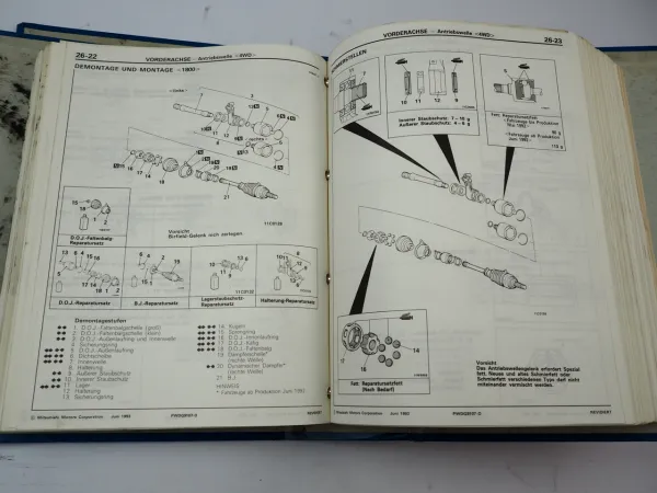 Mitsubishi Space Runner Wagon 1992 - 1997 Werkstatthandbuch Reparaturanleitung
