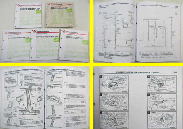 Mitsubishi Space Runner Wagon II Karosserie Werkstatthandbuch Schaltpläne Elektr