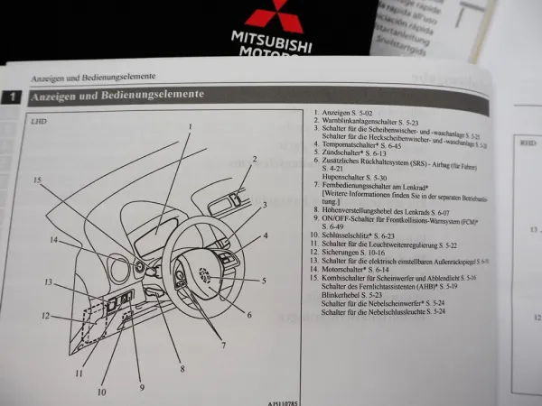 Mitsubishi Space Star Betriebsanleitung Bedienung 2023 Bordmappe Deutsch