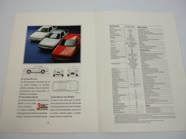 Mitsubishi Starion Technische Daten Ausstattung Prospekt 1988