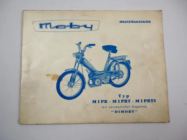 Mobylette Moby M1 PR PRT PRTS mit automatischer Kupplung Ersatzteilkatalog 1970