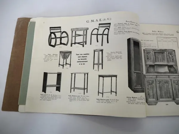 Möbel Katalog ca 1920 Jugendstil Art Deco Ligny Paris Manufacture d Ameublements
