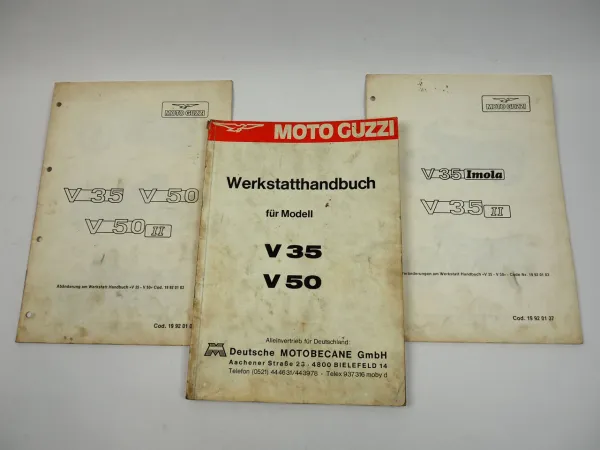 Moto Guzzi V35 V50 II Imola Werkstatthandbuch Reparaturanleitung 1979